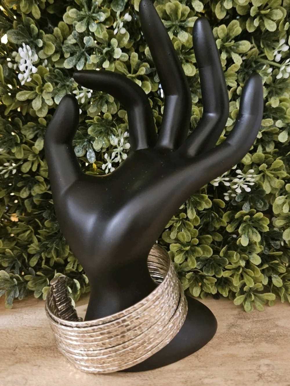 Stunning Vintage Hand Hammered Iron Cuff Bracelet